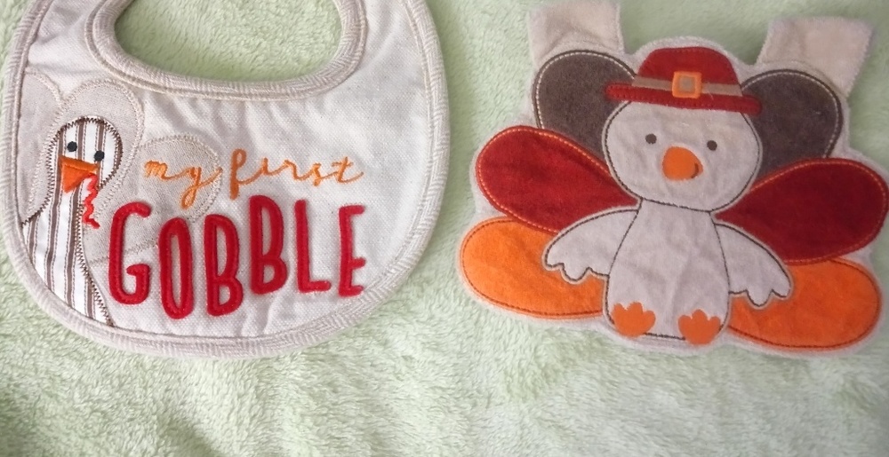 Mudpie and Carter's Thanksgiving bibs